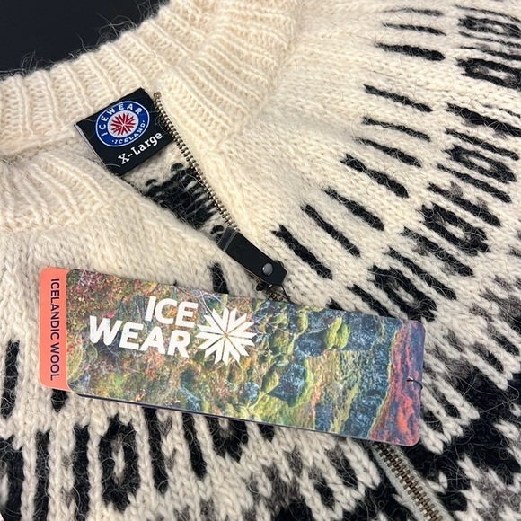 ICEWEAR Elis Icelandic wool sweater with full zip size XL, unisex NWT - Picture 9 of 15